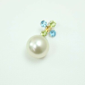  pearl pearl pendant south . White Butterfly pearl pearl pendant 10mm-11mm K14WG white color gray pearl design 13703