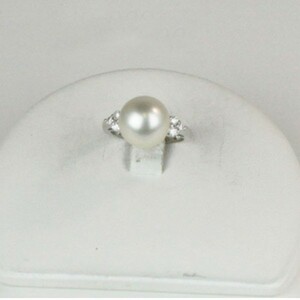 Жемчужное жемчужное кольцо кольцо белая бабочка жемчужина 11 мм белый цвет 14108