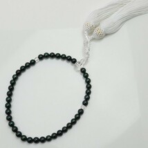 真珠 パール 数珠 あこや真珠 念珠 アコヤ真珠 6.5mm-7mm 人絹白房 ブラックカラー ブラックパール 15686_画像4