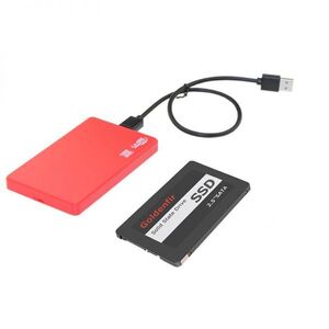 新品即決■送料無料2.5インチHDD/SSDケース レッド USB3.0外付け HDD UASP対応 sata3.0接続 9.5mm/7mm厚両対応ポータブルUSB SATA