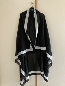 エルメス 大判 コットン パレオ ショール ストール スカーフ ブラック 黒 美品 女性 160 x 140 cm