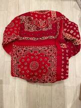 Visvim ICT Kerchief down JKT bandana red 赤　レッド　バンダナ　古布　希少　2泥染め　中村ひろき_画像2