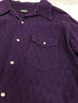BLACK SIGN ブラックサイン 長袖 ラグラン オープンカラーシャツ 紫 SIZE:38 MH632022051307_画像4