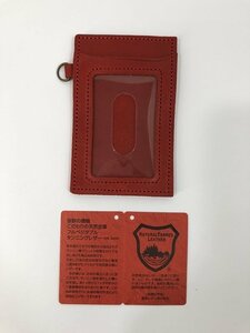  Tochigi leather original leather pass case card-case ticket holder card inserting red MU632022051805