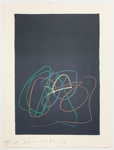 【SHIN】津高和一「対位する空間F」 リトグラフ　1976年作　行動美術協会　シート　値下げ交渉可　直筆サイン