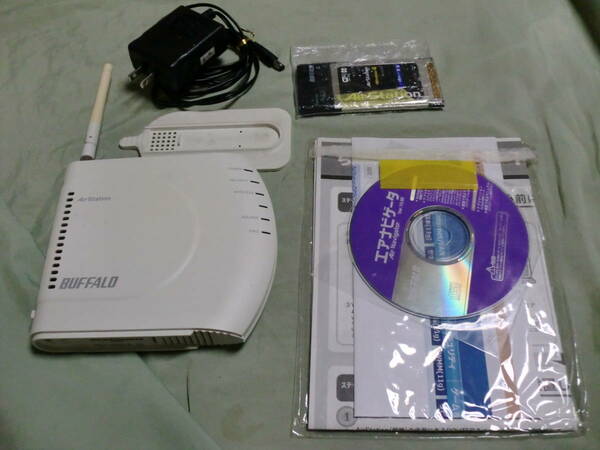 値下げ！ buffalo バッファロー 無線ルーター 無線LAN wi-fi WHR-G/P LANカード WLI-CB-G54S 