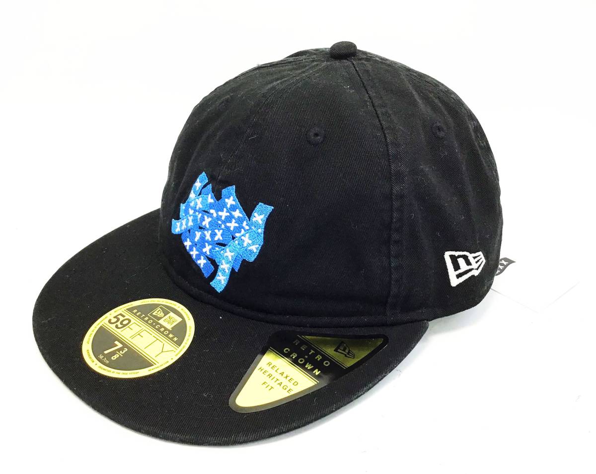 『新品』GOD SELECTION XXX × NEW ERA CAP★7 3/8★黒 ブラック 帽子 キャップ ニューエラキャップ