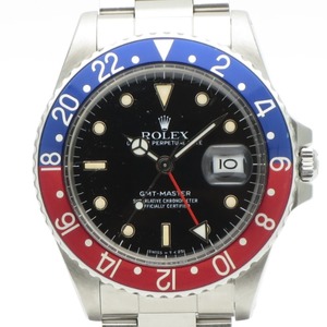 ROLEX ロレックス 腕時計 GMTマスター 16750 R番 赤/青ベゼル プラスチック風防 自動巻き GMT MASTER