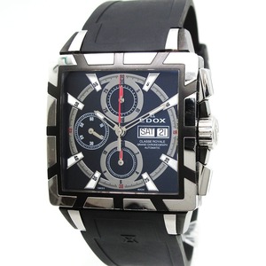 EDOX エドックス 腕時計 クラスロイヤル クロノグラフ 01105 黒文字盤 自動巻き