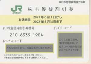 ☆ＪＲ東日本株主優待券1枚（有効期限：2022年5月31日）(送料込)
