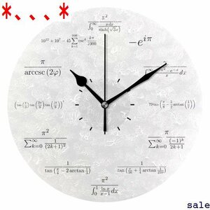 、、、 壁掛け時計 数学の柱 オシャレ 静音 連続秒針 無音時計 時計 掛け時計 壁掛時計 かけ時計 雑貨 アクリル 244