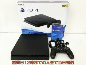 【1円】PS4 本体 セット 500GB ブラック SONY PlayStation4 CUH-2200A 動作確認済 箱 コントローラー DC07-308jy/F4