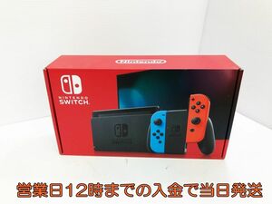 新品・未使用品 新型 Nintendo Switch 本体 (ニンテンドースイッチ) Joy-Con(L) ネオンブルー/(R) ネオンレッド 1A0421-087yy/F4