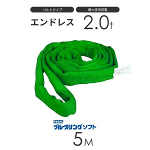 ブルースリング ソフト N型（エンドレス）2.0t × 5.0M ベルトスリング made in JAPAN