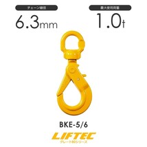 リフテック セルフロックフックスイベル付 ベアリング入 BKE-5/6 使用荷重1.0t_画像1