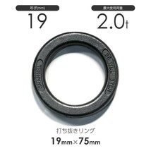 打ち抜きリング 19mmx75mm 使用荷重2t 鍛造_画像1