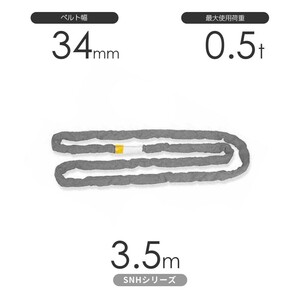 国産ソフトスリングSN-Hシリーズ（縫製タイプ） エンドレス形（N型）0.5t×3.5m 丸善織物