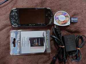 PSP 3000 本体 バッテリー 充電器 メモリースティック パワフルプロ野球