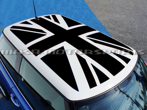 BMW MINI ミニクーパーR50/R53/R56 ユニオンジャックルーフカスタムカーボンシート グラフィックデカール カット済み 屋根外装 パーツ 