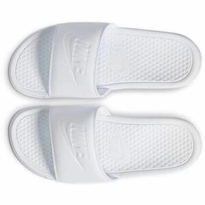 NIKE WMNS BENASSI JDI WHITE 343881-115/25cm 裏地付きのアッパーに大胆なロゴをあしらって快適な履き心地とスポーティーなスタイルを実現