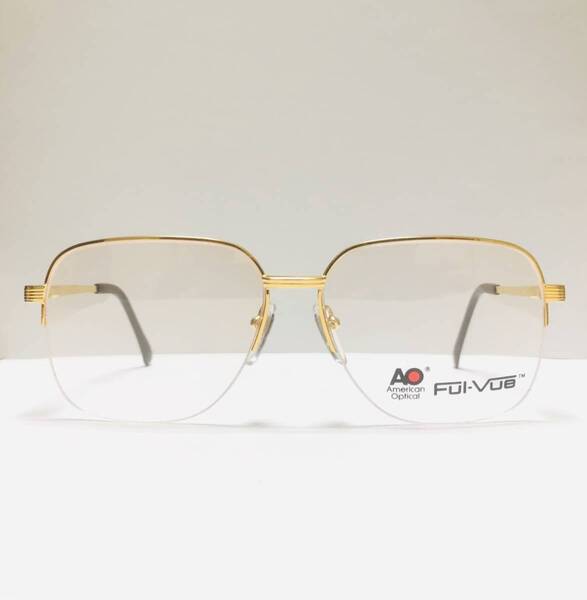 新品箱付】20K金 アメリカンオプティカル 80年代 AO American Optical Ful-Vue 米国製メガネ