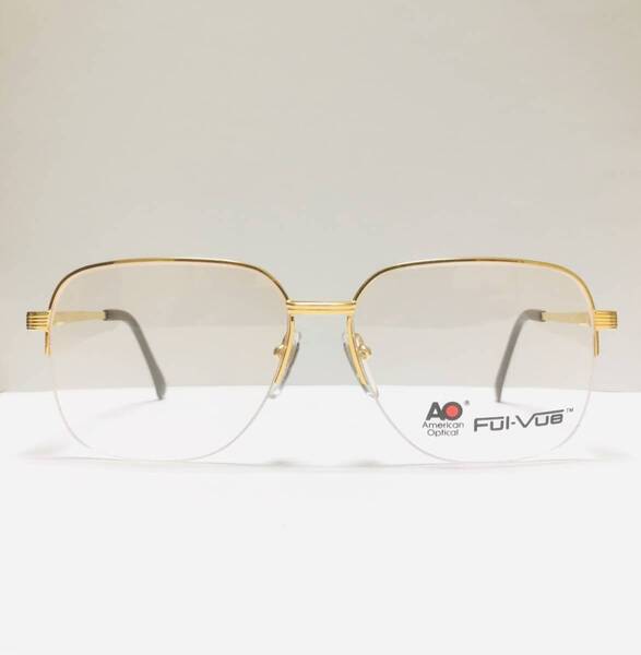 新品箱付】20K金 アメリカンオプティカル 80年代 AO American Optical Ful-Vue 米国製メガネ 