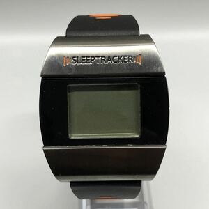 SLEEPTRACKER スリープトラッカー 黒 ブラック オレンジ ラバー 心拍 ジャンク メンズ 腕時計 時計 クォーツ 未稼働の商品画像