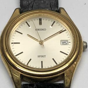 SEIKO セイコー 7N42-8120 革ベルト ゴールド ジャンク メンズ 腕時計 時計 クォーツ 未稼働 レディース