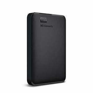 WD ポータブルHDD 2TB USB3.0 ブラック WD Elements Portable 外付けハードディスク / 2年保証 WDBU6Y0020BBK-WESN(中古品)