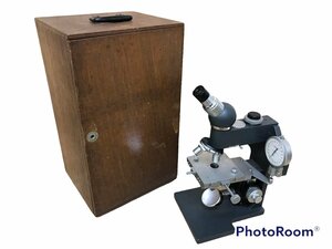 顕微鏡 TV-VIEW PEACCK 光学機器 レトロ コレクション 研究 観察 理科 生き物 生物 木箱付き 実験器具 自由研究 学校 子供 高性能