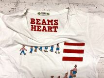 【送料無料】ビームス ハート BEAMS HEART ウォーリーを探せ! 総柄プリント 胸ポケット ポケT 半袖Tシャツ レディース コットン100% XS 白_画像2