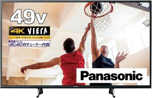 Panasonic 49V Тип 4K LCD TV TH-49GX755 4K Двойной тюнер встроенный/браузер/YouTube/Amazon/Screen Split/Netflix/Hulu