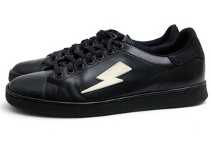 NEIL BARRETT Neil Barrett low cut sneakers THUNDERBOLT TENNIS BLACK Thunderbolt 