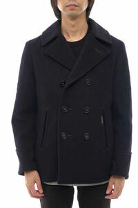 BLUE BLUE ブルーブルー Pコート JK763 MELTON PEA COAT カシミヤ混 キルティング 定番