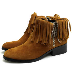 3.1 Phillip Lim フィリップリム ショートブーツ Alexa Fringe Ankle Booties ブーティー 牛革 フリンジ サイドジップ レザーソール