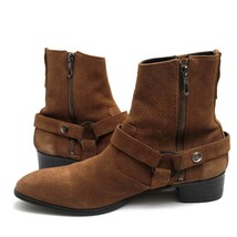 5351POUR LES HOMMES 5351プールオム サイドジップブーツ 023300062022 EXCLUSIVE RING BOOTS リングブーツ Jedaコラボ 牛革 ヒールブーツ_画像3