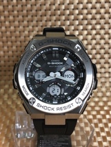 新品 CASIO カシオ 正規品 G-SHOCK ジーショック Gショック 腕時計 電波ソーラー腕時計 アナデジ G-STEEL 多機能腕時計 防水 GST-W110-1A_画像2