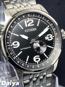 新品 シチズン CITIZEN 正規品 シチズン 自動巻き 腕時計 パイロットモデル AUTOMATIC オートマチック スモールセコンド メカニカル メンズ