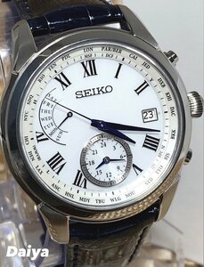 新品 SEIKO セイコー 正規品 腕時計 BRIGHTZ ブライツ 電波 ソーラー チタン ワールドタイム カレンダー 10気圧防水 レザー プレゼント