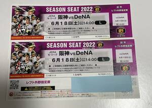 阪神甲子園球場　2022年06月18日（土）　　　　　　阪神タイガース対横浜DeNAベイスターズ　　　　　　　　　　　　　レフト外野指定席
