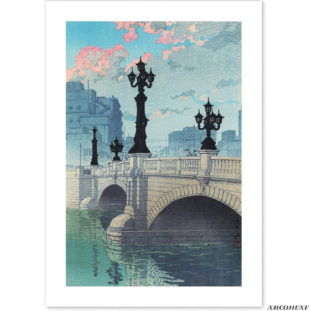 Kawase Hasui Tokaido Colección Paisaje Nihonbashi (Amanecer) Impresión Hecha en Japón Tamaño A3 Reproducción Pintura Paisaje Interior Pared Colgante Habitación Decoración Arte Decorativo Póster, Cuadro, Ukiyo-e, Huellas dactilares, otros