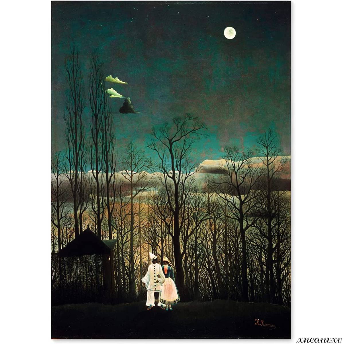 Rousseau Carnival Night Painting Made in Japan A2 Size Reproduction Oil Painting Landscape Painting Interior Wall Hanging Room Decoration Decorative Painting Art Poster Art Appreciation, Painting, Oil painting, Abstract painting