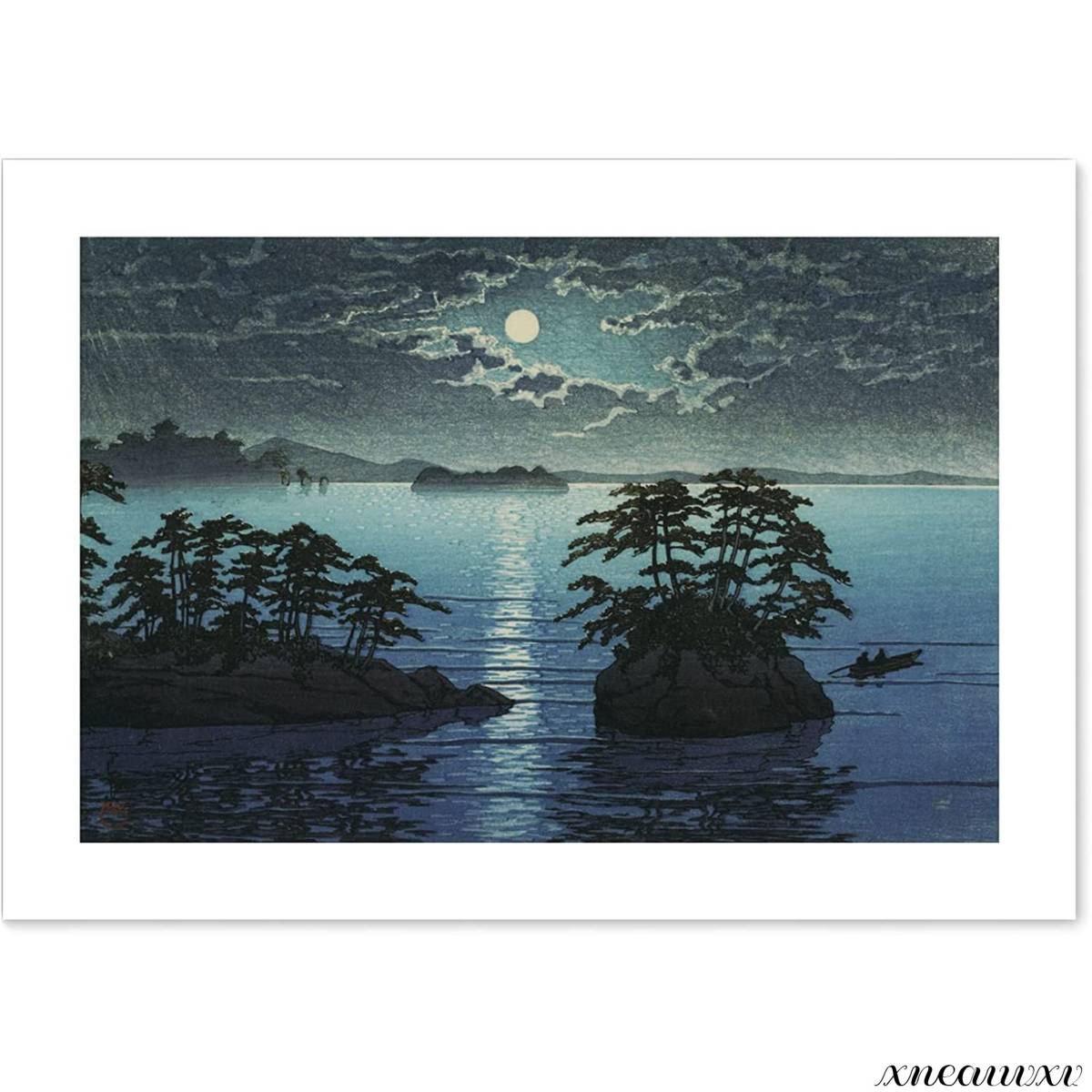 Druck von Kawase Hasui Matsushima Futagoshima, hergestellt in Japan, Größe A3, Reproduktion, Gemälde, Landschaft, Inneneinrichtung, Wandbehang, Raumdekoration, dekoratives Kunstposter, Malerei, Ukiyo-e, Drucke, Andere