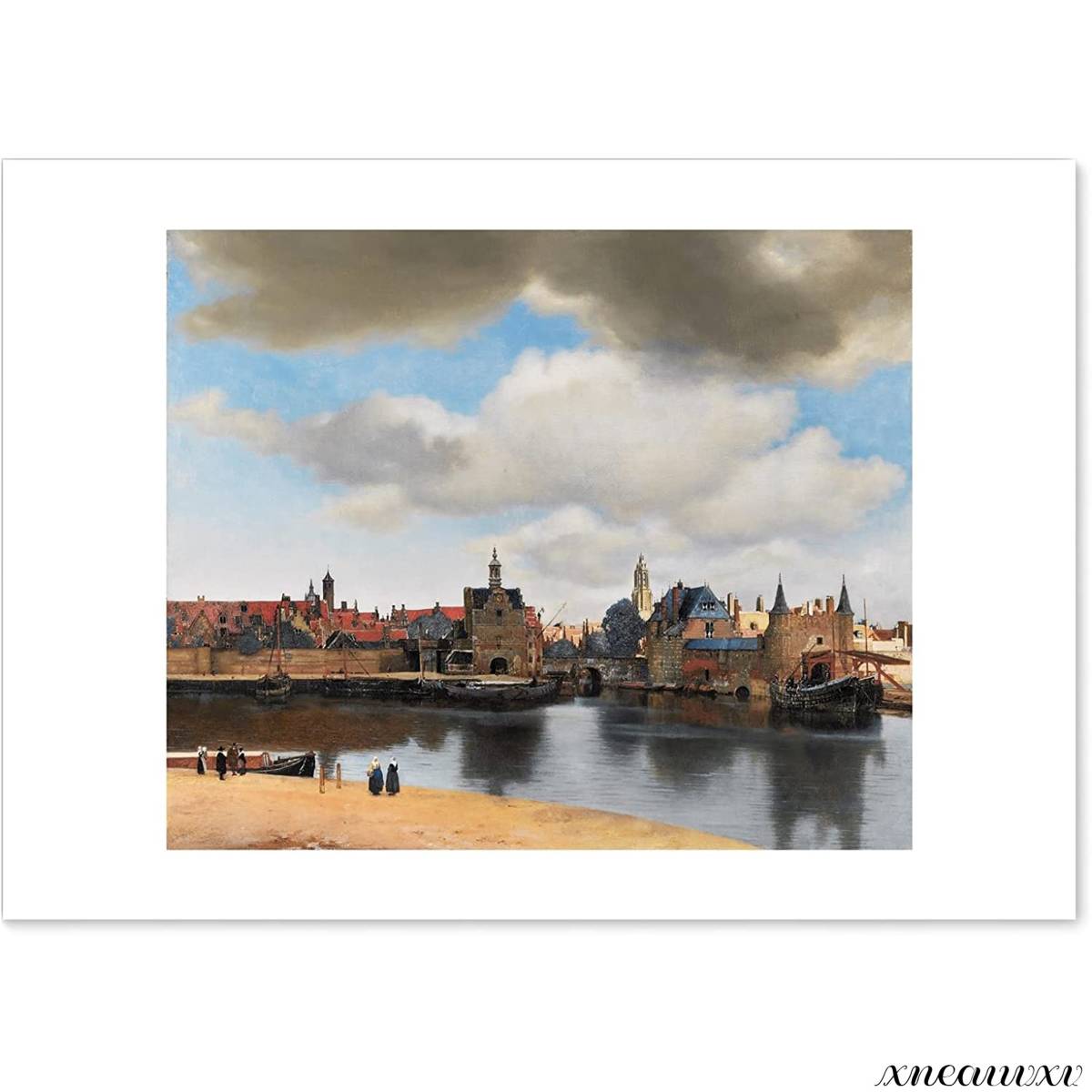 Johannes Vermeer, View of Delft, Painting, Made in Japan, A3 size, Reproduction, Landscape painting, Interior, Wall hanging, Room decoration, Decorative painting, Art, Poster, Art, Artwork, Painting, Pastel drawing, Crayon drawing