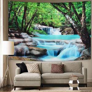  large size tapestry forest .. pattern interior ornament part shop decoration nature scenery .. effect relax decoration attaching pattern change atmosphere making 