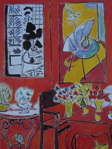 アンリ・マティス、【赤い大きな室内】、希少な画集より、新品高級額、マット額装付、送料込み、Henri Matisse