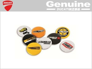 送料無料 ドゥカティ 純正 ピンバッジセット SCR Scrambler Logo Buttons Pin Set DUCATI 正規品 純正品番 987691877