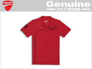 送料無料 ドゥカティ 純正 77 ショートスリーブポロシャツ Sサイズ レッド 赤 半袖 Polo Shirt Red DUCATI 正規品 純正品番 987703443
