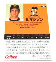 2019　第3弾　S.マシソン　読売ジャイアンツ　レギュラーカード　【195】 ★ カルビープロ野球チップス　巨人_画像2