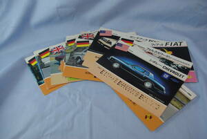 外国の自動車の絵葉書（アメリカ、イギリス、イタリア、スエーデン、ドイツ（西ドイツの表示あり）27枚